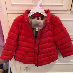Girls preowned Burberry Down Puffer Jacket Sz3